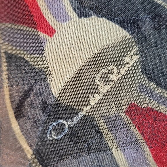 Oscar De La Renta Studio Anstract Print Vintage Made in USA Tie - Picture 12 of 12